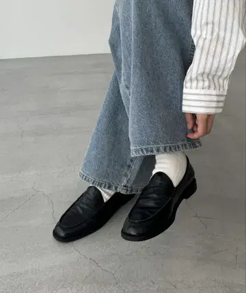 El mar 코인 로퍼 블랙 24.5cm