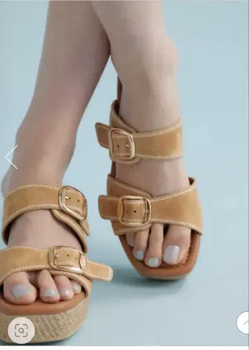 STACCATO 베이지 샌들 뮬 23cm