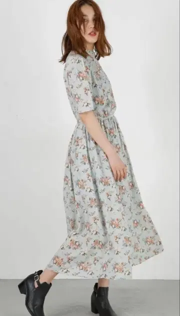 MOUSSY 마우지 꽃무늬 롱 원피스