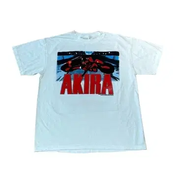 새상품 L AKIRA 아키라 반팔 프린트 티셔츠 화이트