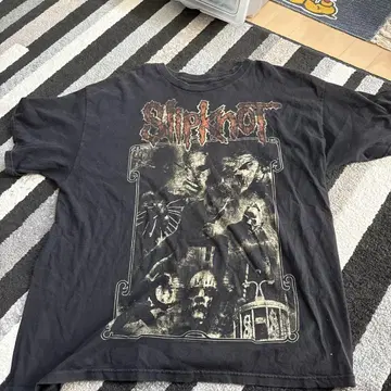 Slipknot 그래픽 티셔츠 블랙
