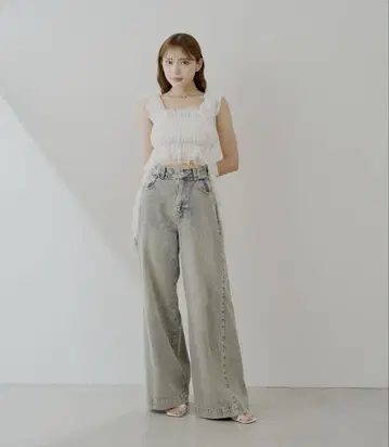 Chico (치코) 루즈 와이드 데님