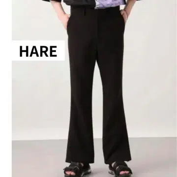 HARE 하레 사이드 슬릿 플레어 슬랙스 팬츠 S 사이즈 모드 예쁜