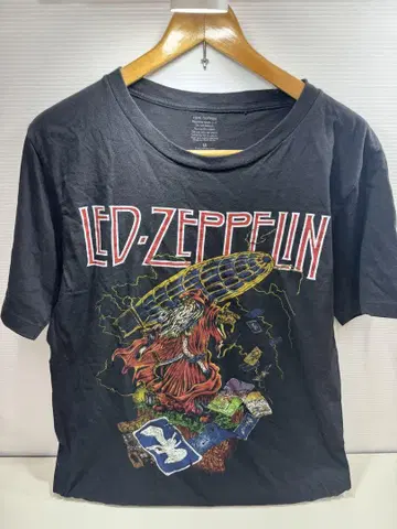 90년대 Led Zeppelin 티셔츠 레드 제플린 마도사 M 블랙