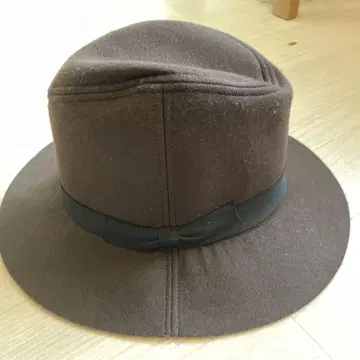 키지마 타카유키 브라운 펠트 햇 블랙 리본 포함