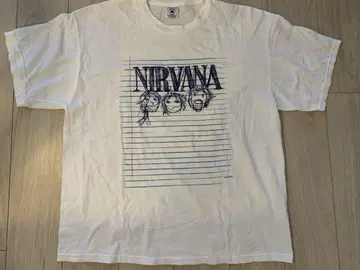 90s NIRVANA Note 티셔츠 XL 화이트