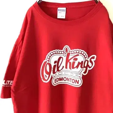 Oil Kings EDMONTON 티셔츠 L 레드 빨간색 구제 의류