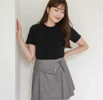 헤르리프토 트로이 로고 리브드 티셔츠