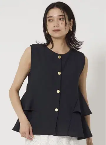 사이드 플레어 2WAY 베스트 풀오버