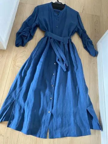 KTkiyokotakase 셔츠 원피스 허리 벨트 이너 슬립 포함