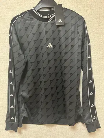 신상품 아디다스 Adidas 스트레치 모노그램 긴팔 모크넥 셔츠