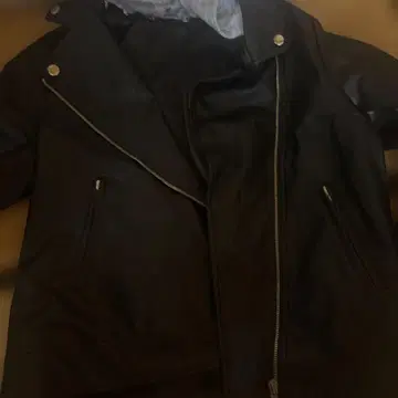 가죽 더블 라이더 자켓 블랙