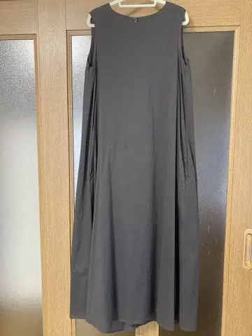 그레이 슬리브리스 롱 원피스 M 안감 부착
