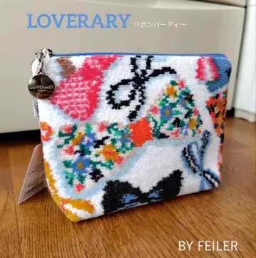 LOVERARY 리본 파티 파우치 참 포함 FEILER