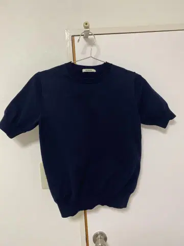 SLOANE 18G 천축 폴리에스테르 반팔 크루넥 2 네이비
