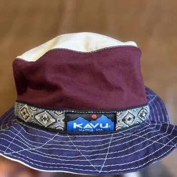 KAVU 아웃도어 햇 마룬 화이트 S