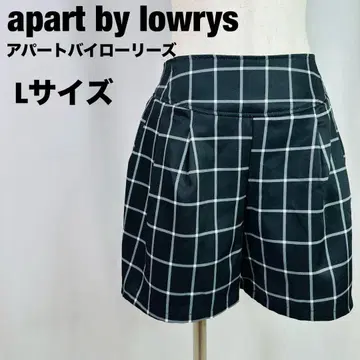 아파트 바이 롤리즈 체크 숏 팬츠 L 하프 팬츠 B109