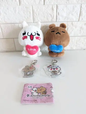 너무 사랑스럽고 너무 귀여운 냥코 곰 초기 봉제 인형 키링