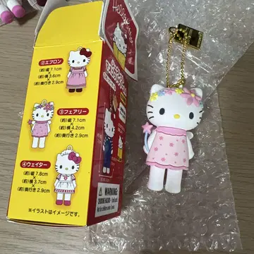 헬로키티 피규어 꽃 장식 포함 약 7.1cm