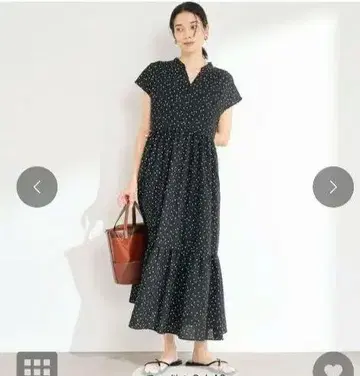 UNITED ARROWS 도트 무늬 롱 원피스