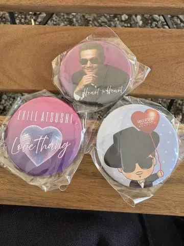 EXILE ATSUSHI 캔뱃지 3개 세트