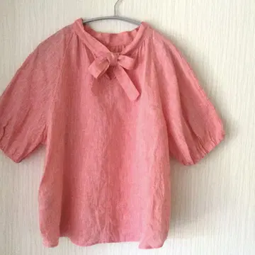 새상품급 23구 린넨 보타이 블라우스 볼륨 슬리브 25SS 2way