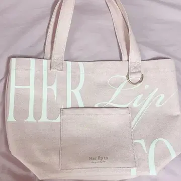 Her lip to 로고 토트백 핑크 피치