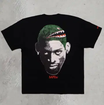 새상품 SAPEur SHARK MOUTH 티셔츠 L 사이즈 블랙