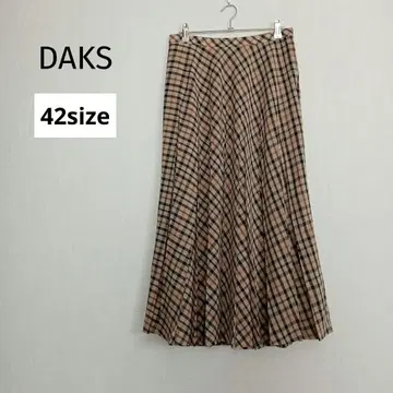 DAKS 닥스 플리츠 스커트 롱 기장 체크 42
