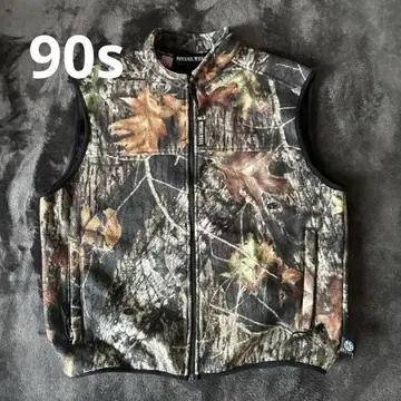 90s 집업 베스트 RIVERS WEST 카모 패턴 리얼 트리