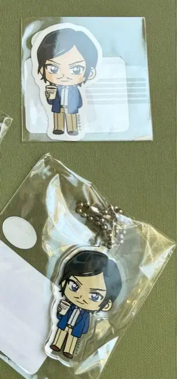 코난 랜드 모로후쿠 타카아키 아크링 키링 & 스티커 세트