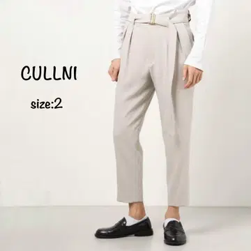 CULLNI 쿠르니 테이퍼드 팬츠 벨트 턱 하의 사이즈 2