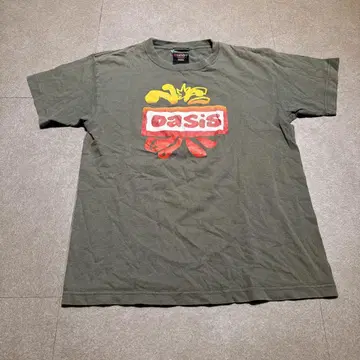Oasis 반팔 티셔츠 카키 2009 라이브 투어 밴딩 M
