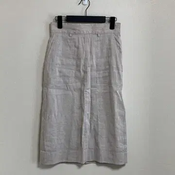 맥피 베이지 슬릿 롱 스커트