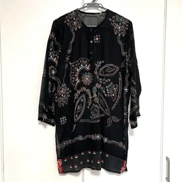 빈티지 자수 튜닉 셔츠 vintage