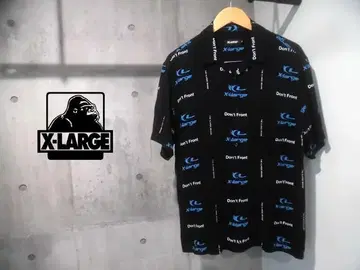새상품급 XLARGE 엑스라지 레이저 로고 패턴 반팔 레이온 셔츠 M