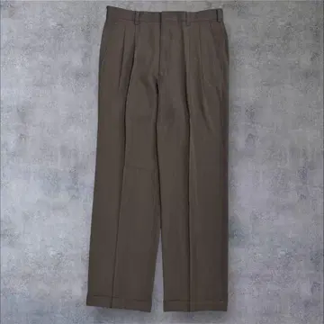 새상품급 턱이 있는 슬랙스 브라운 스트레이트 빈티지 시티 보이