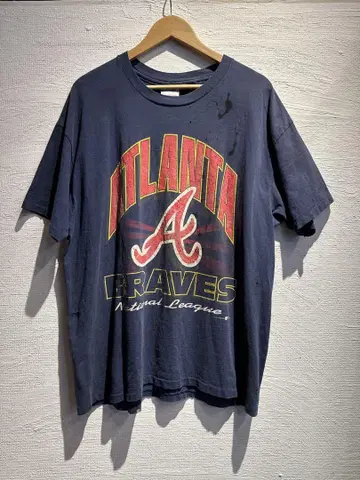 Atlanta Braves 티셔츠 L 사이즈 네이비 얼룩 있음