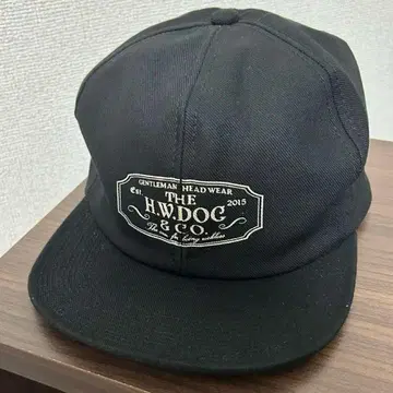 H.W.DOG & CO. 블랙 야구 모자 스냅백 블랙