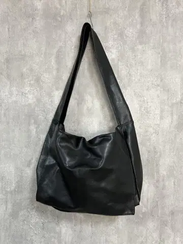 FEKETE 페케테 인조 가죽 백 숄더백 남성용 블랙