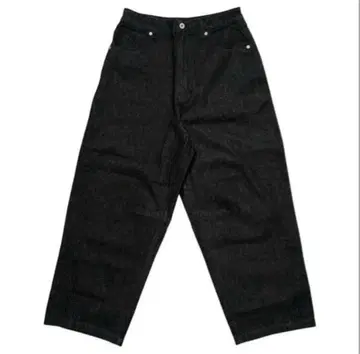 NoRemID 블랙 자수 팬츠