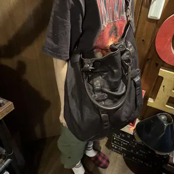 조르지오 히 브라트 다크 브라운 가죽 토트백