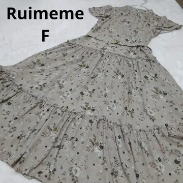 Ruimeme 프리 사이즈 루이메무 꽃무늬 티어드 프릴 원피스