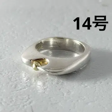 레어 GEORG JENSEN 241 반지 콤비 스퀘어 14호 925