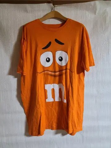 M&M's 오렌지 XL 티셔츠 구제 의류