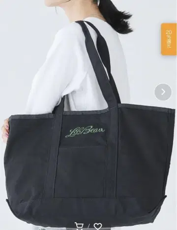 글로세리 토트 롱 핸들 L.L. Bean 구 로고 필기체 로고
