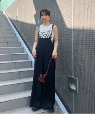 AMERI 아메리 코드 서스펜더 심플 팬츠