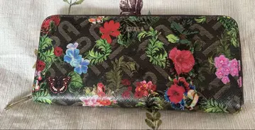 FURLA 플라워 프린트 접이식 지갑