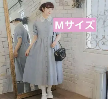 시마무라 아오키 미사코 스트라이프 반팔 원피스 M 사이즈