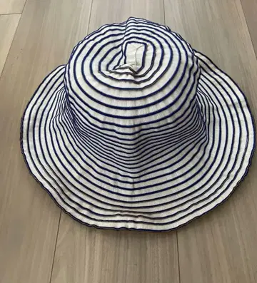 여성용 스트라이프 버킷 햇 57cm